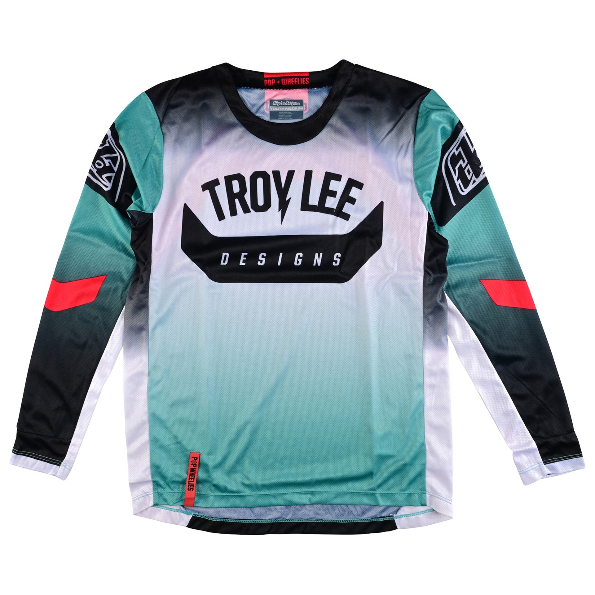Jersey para niño Troy Lee Designs Gp Arc Turquoise / Neon Melon